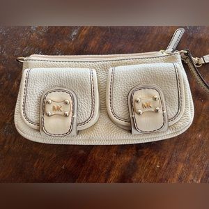Cream Michael Kors wristlet purse from the 90s. Perfect condition